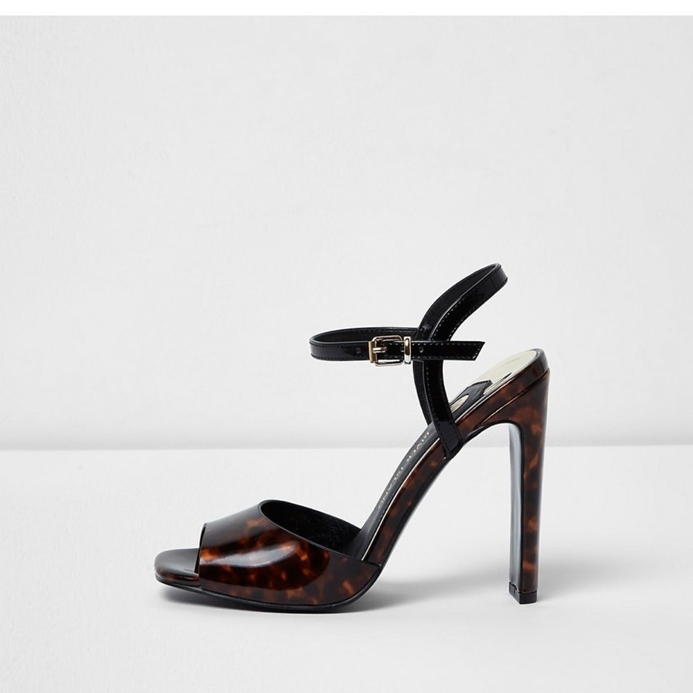 River Island Tortoise shell peep toe heel Sandals